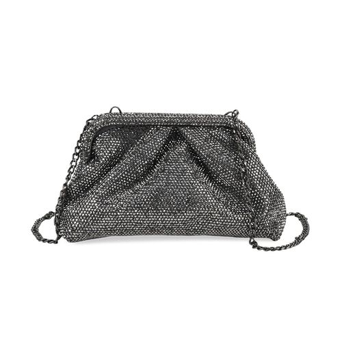 lifestyle- Color:Rose pink ;Size/Profile: Clutch bag ;Wall (exterior): Crystal ,Lining (Interior):polyester;  Pockets (exterior):None; Pockets (interior):None; Measurement (cm): 9.45*4.33*5.12inch, 47inch long chain strap; Closure Type:Toggle Clip;Hardwar