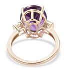 AA Lusaka Amethyst und Zirkon-Ring, 375 Gelbgold  ca. 4,66 ct image number 5