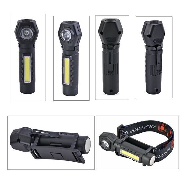 Wiederaufladbare COD-LED Stirnlampe f&uuml;r n&auml;chtliches Laufen image number 2