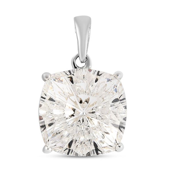 LUSTRO STELLA - &ouml;sterreichischer, wei&szlig;er Kristall-Anh&auml;nger, 925 Silber platiniert ca. 11,49 ct