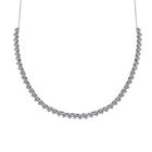 Moissanit Halskette, ca. 45 cm, 925 Silber ca. 10.34 ct