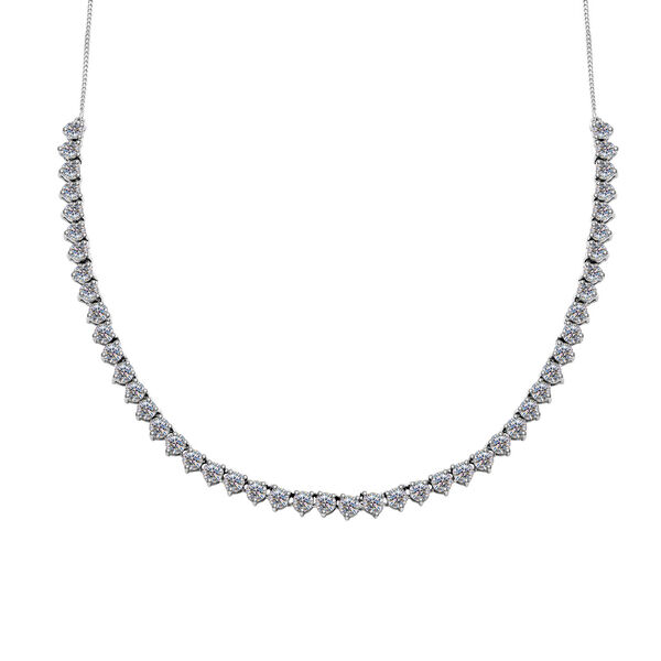 Moissanit Halskette, ca. 45 cm, 925 Silber ca. 10.34 ct image number 0