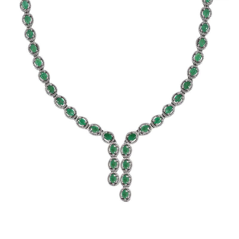 Kagem sambische Smaragd-Halskette, 45 cm - 9,63 ct. image number 0