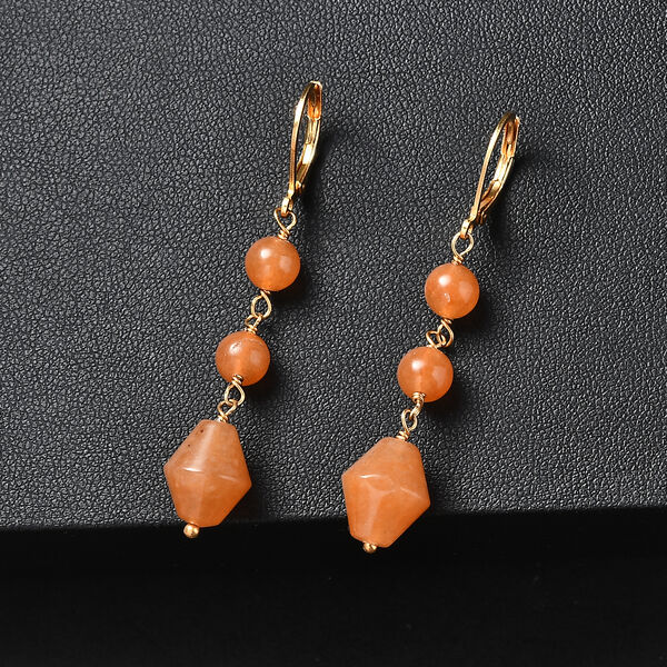 EVER TRUE Rotes Aventurin Ohrringe 316L Edelstahl 750 Vergoldet ca. 20.00 ct image number 1