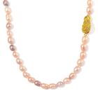 Mehrfarbige Süßwasser Perle Halskette ca. 50 cm Standard gelb vergoldet