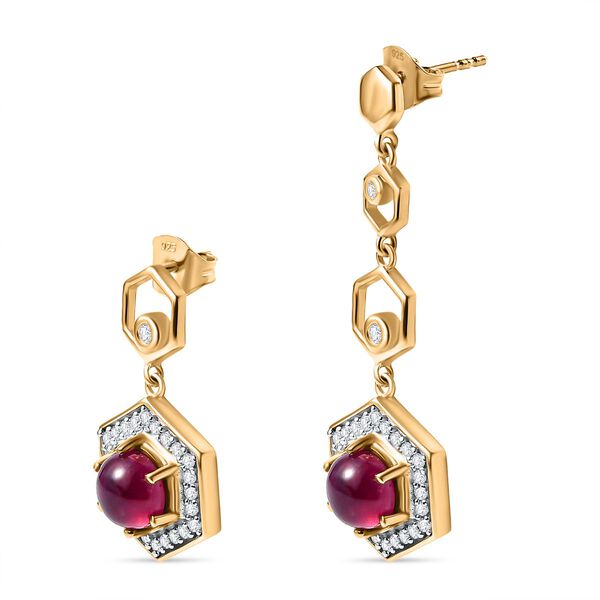 Afrikanische Rubin und Zirkon-Ohrringe - 5,45 ct. image number 4