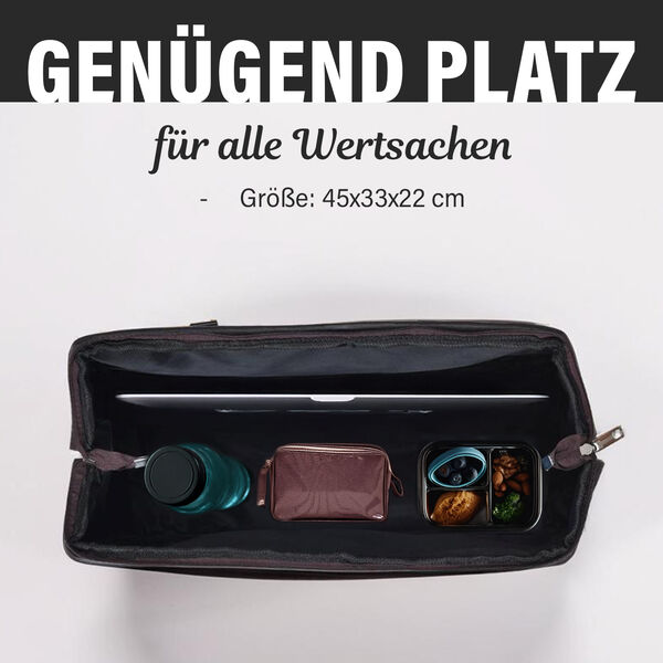 PASSAGE Weekender Reisetasche mit Korkodilprägung, Schwarz image number 4