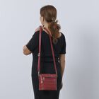 Crossbody Tasche aus 100% echtem Leder mit RFID Schutz, Größe 20x9,5x18 cm, Rot image number 2
