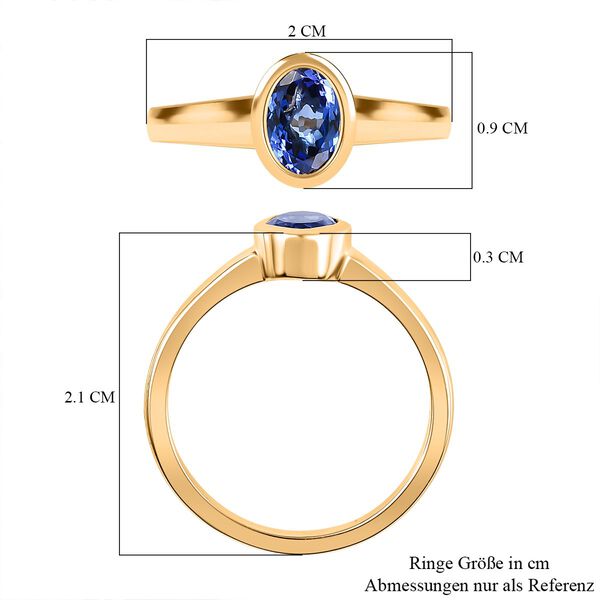 Premium Tansanit Ring, 585 Gold (Gr&ouml;&szlig;e 19.00) ca. 1.23 ct image number 7