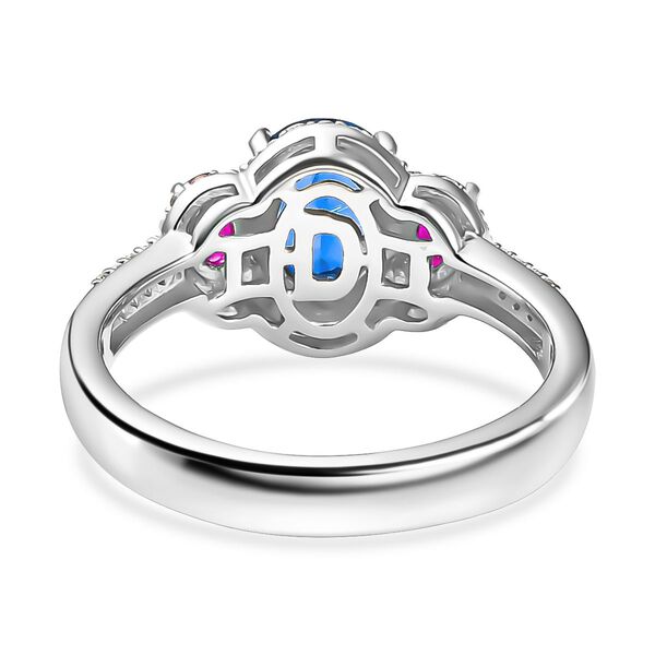 D'Joy AA Nat&uuml;rlicher Kaschmir Kyanit, afrikanischer Rubin und Zirkon Ring - 2,80 ct. image number 6