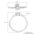 LUSTRO STELLA Hergestellt mit ZIRKONIA Solitär Ring 925 Silber Platin-Überzug (Größe 16.00) ca. 1,14 ct image number 5