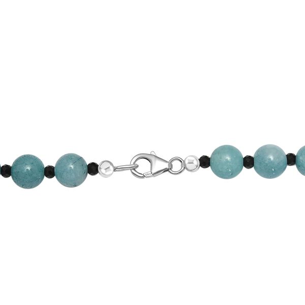 Aquamarin und schwarze Spinell-Halskette, 50 cm - 170 ct. image number 5