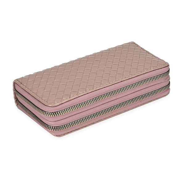 Elegante RFID-gesch&uuml;tzte Brieftasche in Rosa mit Pr&auml;gemuster image number 9