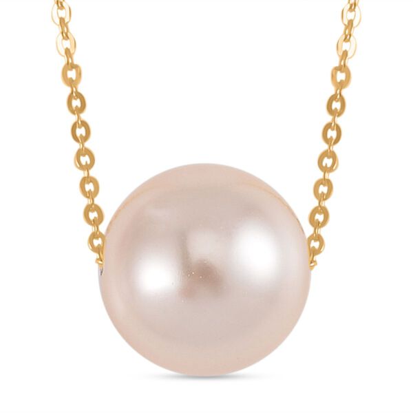 Wei&szlig;e Muschelperlen-Halskette, 43cm- 6 ct.