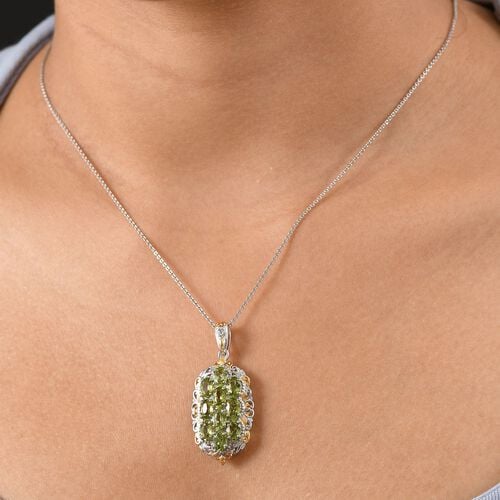 Peridot Anhänger Messing ca. 4.88 ct image number 1