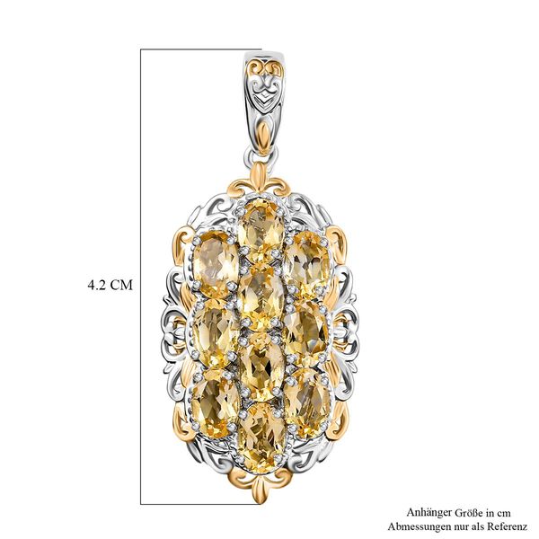 Citrin Anhänger Messing ca. 4.41 ct image number 6