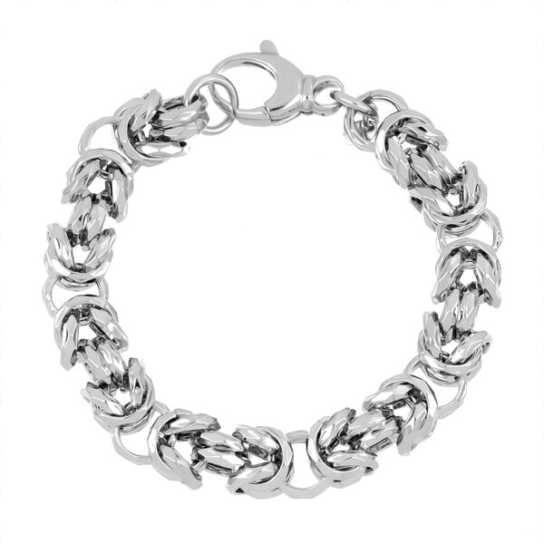 Italienisches handgefertigtes K&ouml;nigs-Armband, 925 Silber, 19 cm image number 0