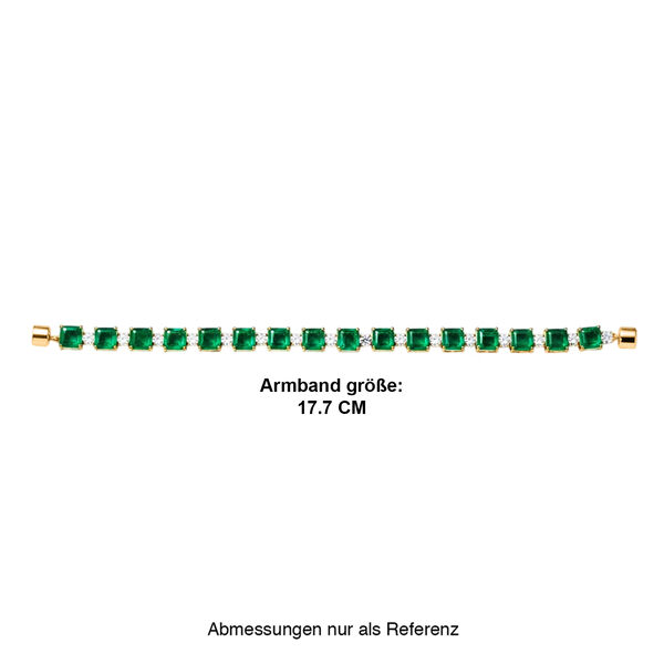 D'Joy Smaragd Triplett Quarz und Moissanit 19cm Armband - 30 ct. image number 4