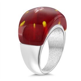 Roter Ring im Murano-Stil