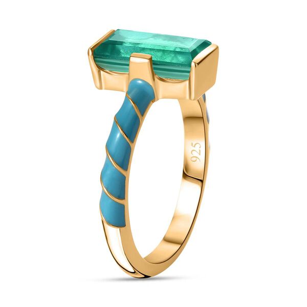 Smaragd Triplett Quarz Ring - 1,84 ct. image number 5