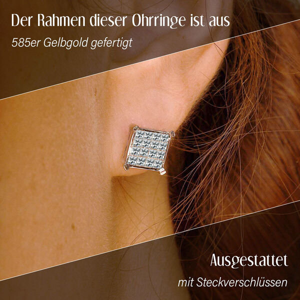 New York Kollektion- SI GH Diamant Ohrringe in 585 Gold - 1 ct. image number 2