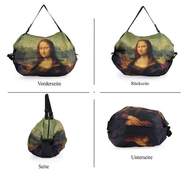 Shopper Tasche mit "Mona-Lisa" Leonardo Design, 40x30x12cm, Leonardo image number 5