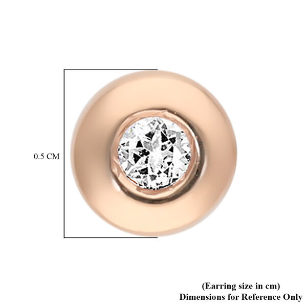 Diamant Ohrstecker, I2-I3 G-H, 585 Ros&eacute;gold ca. 0.10 ct image number 5