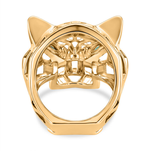 Gr&uuml;ner Zirkonia Ring Nickelfreies Messing (Gr&ouml;&szlig;e 20.75) image number 4