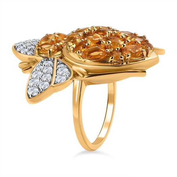 GP Italian Garden Kollektion- AA Citrin und Zirkon-Ring - 3,43 ct. image number 4