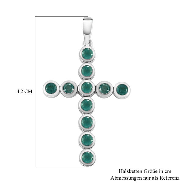 Grandidierit Kreuz-Anh&auml;nger, 925 Silber platiniert ca. 1.36 ct image number 6