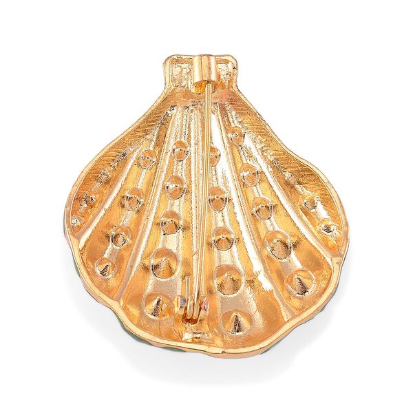 Blauer Kristall Brosche emailliert image number 4