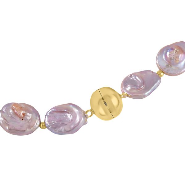 14-16mm lila S&uuml;&szlig;wasserperlen Halskette image number 4