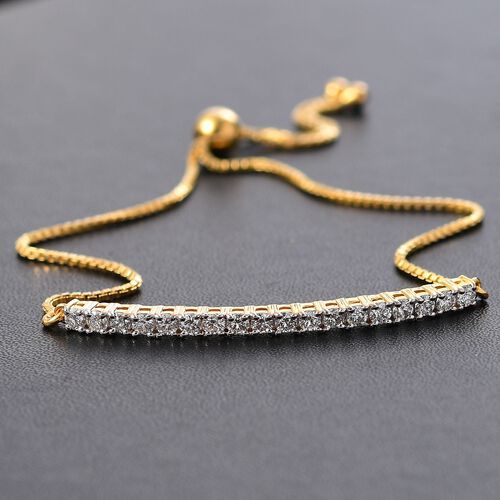 LUXURIANT DIAMOND- SI-GH Labor Diamant 20cm Armband, 925 Silber 750 Gelbgold Vermeil - 1 ct. image number 2