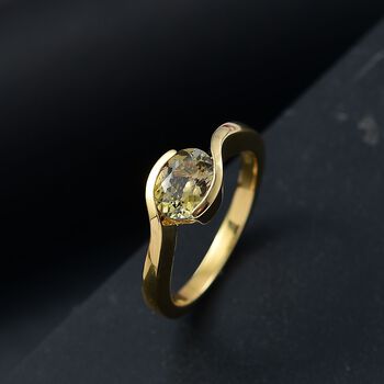 AA Nat&uuml;rlicher goldener Tansanit Ring - 1 ct.