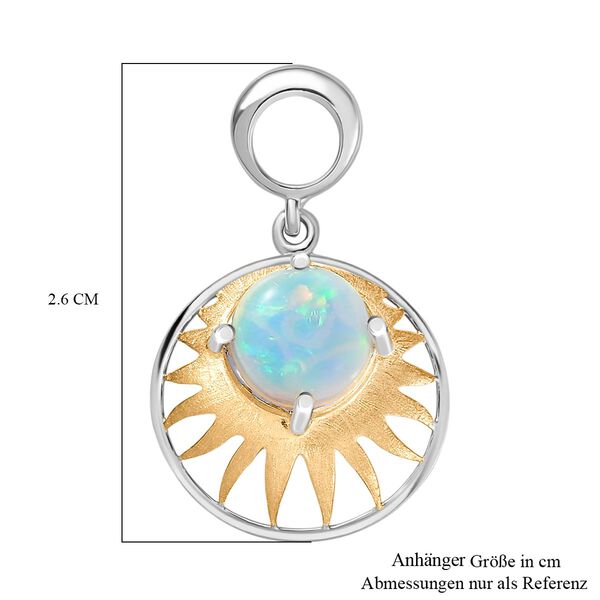 D'Joy AA Natürlicher, äthiopischer Welo Opal Anhänger 925 Silber platiniert und vergoldet ca. 1.36 ct image number 6