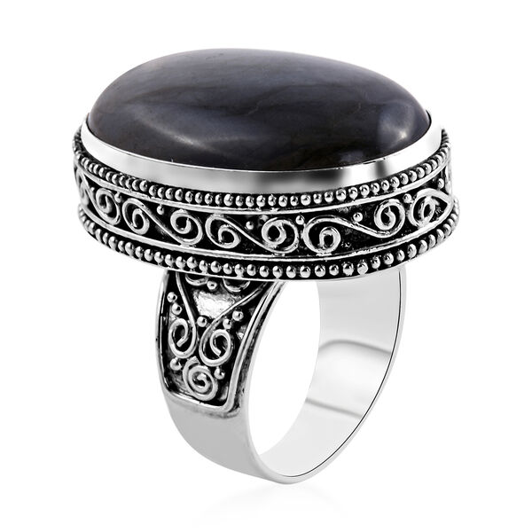 Royal Bali Kollektion - Labradorit-Ring, 925 Silber  ca. 34,40 ct image number 4