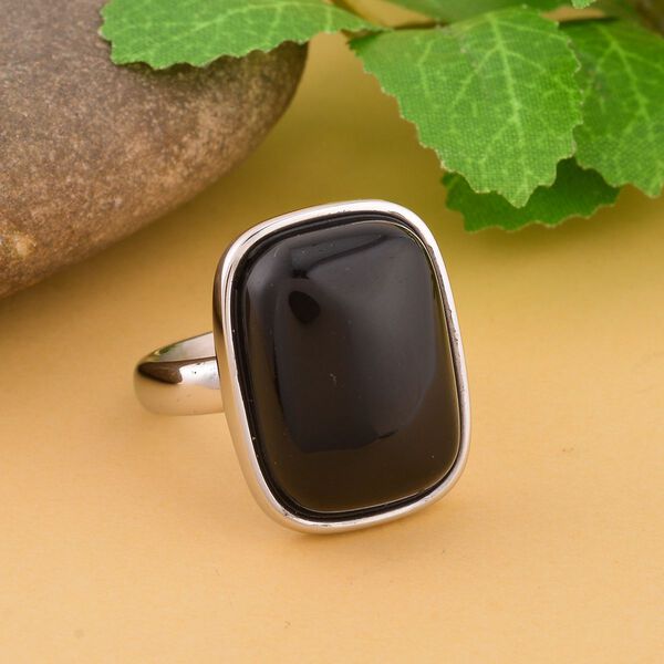 Schwarzer Turmalin Ring, ca. 35.00 ct image number 2