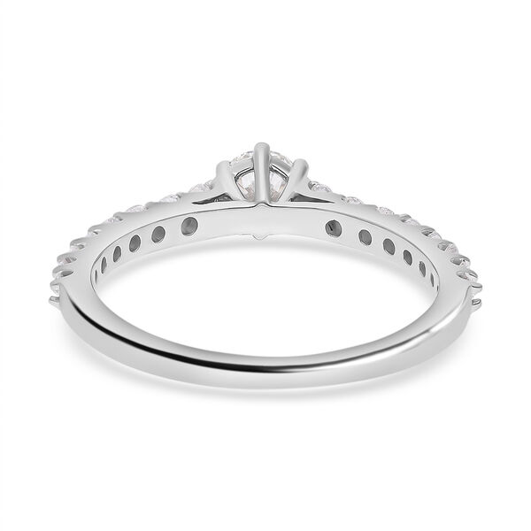 LUXORO IGI zertifizierter SI-GH Labor Diamant Ring in 585 Wei&szlig;gold - 1 ct. image number 5