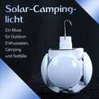 Solar Camping Light, 800 mAh-Li-Akku mit integriertem USB und Solarpanel zum Aufladen, Größe 12x13cm image number 1