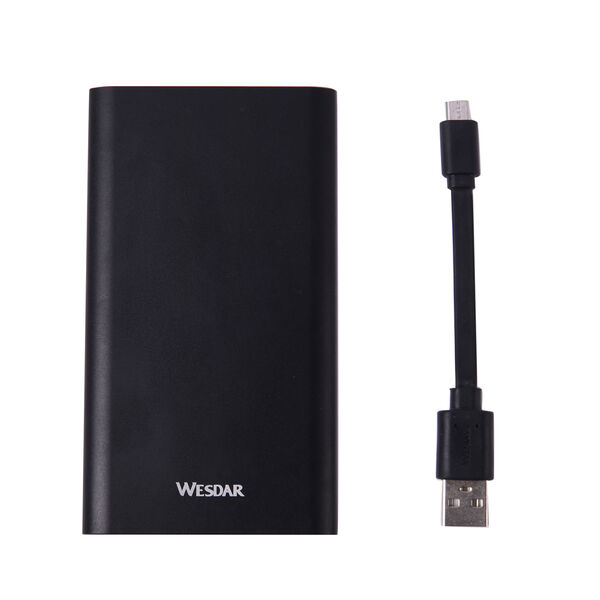 WESDAR Powerbank mit 2 USB-Steckpl&auml;tzen, Schwarz image number 4