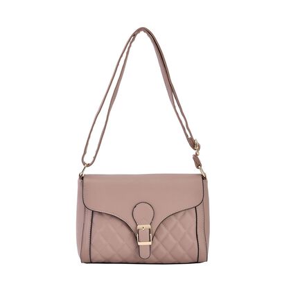 Schultertasche mit Schnalle, 27x9.3x18CM, rosa