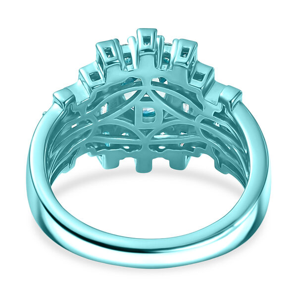 D'Joy AA blauer Zirkon und Moissanit Ring - 3,12 ct. image number 5