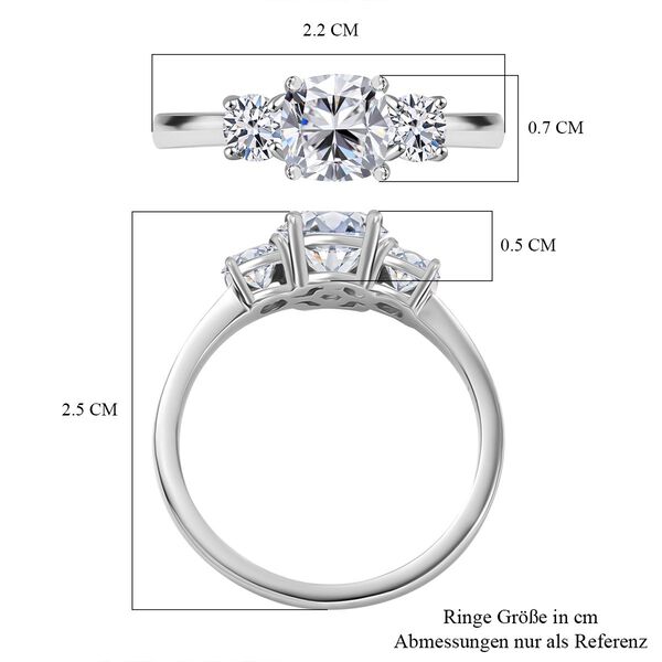 LUXURIANT SGL zertifizierter VS-EF Labor Diamant Ring in 950 Platin - 1,50 ct. image number 7