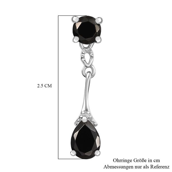 D'Joy Elite Shungit Ohrringe 925 Silber platiniert ca. 1.25 ct image number 6