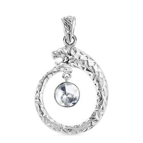 Royal Bali - Moissanit Panther Anhänger 925 Silber ca. 0.83 ct