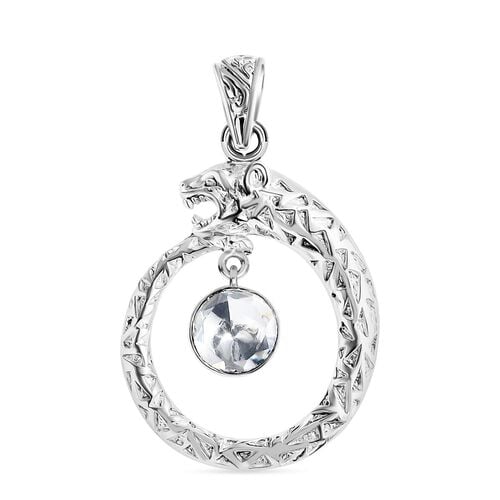Royal Bali - Moissanit Panther Anhänger 925 Silber ca. 0.83 ct image number 0