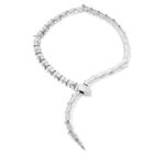 Mischen Glas Halskette ca. 56 cm in Silber tone