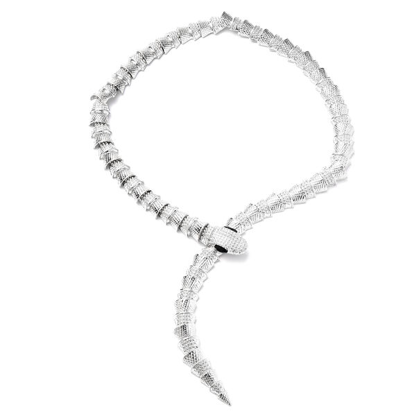 Mischen Glas Halskette ca. 56 cm in Silber tone