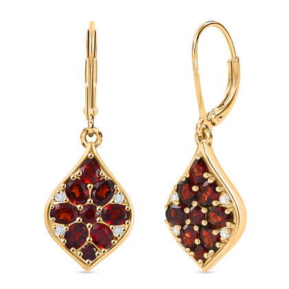 EVER TRUE Mosambik Granat Ohrringe Nickelfreies Messing ca. 3,66 ct.