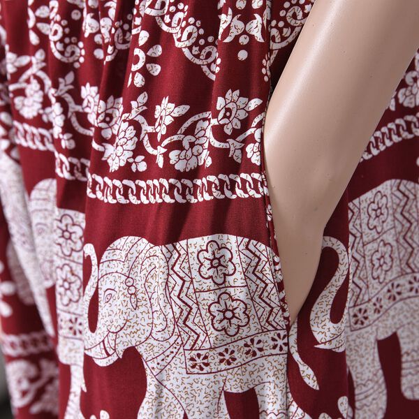 Gewebte Viskosehose, Länge 103/ Hüfte 66/ Taille 56cm, rot image number 4